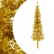 vidaXL arany vékony fél műkarácsonyfa állvánnyal 120 cm műfenyő