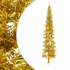 vidaXL arany vékony fél műkarácsonyfa állvánnyal 240 cm műfenyő