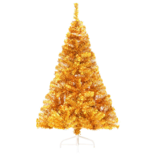 vidaXL aranyszínű fél műkarácsonyfa állvánnyal 120 cm (344690) műfenyő