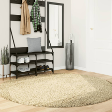 vidaXL aranyszínű hosszú szálú bozontos modern szőnyeg Ø 200 cm lakástextília