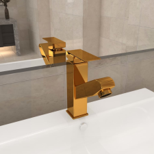 vidaXL aranyszínű kihúzható fürdőszobai mosdócsaptelep 157 x 172 mm csaptelep