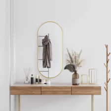 vidaXL aranyszínű ovális falitükör 100x45 cm bútor