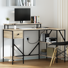 vidaXL Asztal sonoma tölgy 120 x 79 x 86.5 cm Faanyag íróasztal