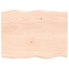 vidaXL asztallap 80x60x2 cm kezeletlen tömörfa tölgyfa élőszegélyes (363878) bútor