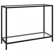 vidaXL átlátszó edzett üveg tálalóasztal 100 x 35 x 75 cm bútor