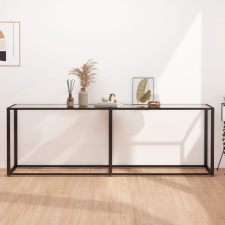 vidaXL átlátszó edzett üveg tálalóasztal 220 x 35 x 75,5 cm bútor