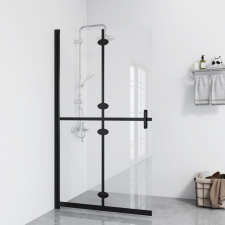vidaXL átlátszó ESG üveg összecsukható zuhanyfal 120 x 190 cm kád, zuhanykabin