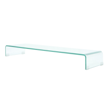 vidaXL Átlátszó üveg TV/monitor állvány 100x30x13 cm bútor