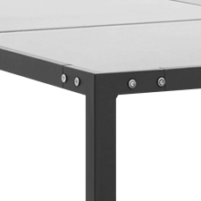 vidaXL Atracitszürke acél és üveg kerti asztal 130 x 130 x 72 cm kerti bútor