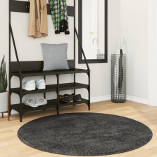 vidaXL atracitszürke hosszú szálú bozontos modern szőnyeg Ø 120 cm lakástextília