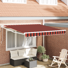 vidaXL Automatikus Behúzható Napellenző Narancs és Barna 350x250 cm kerti bútor