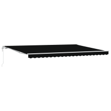 vidaXL Automatikusan Behúzható Napellenző Fekete 500x350 cm (3331519) kerti bútor