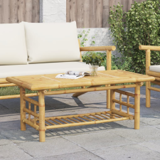 vidaXL bambusz dohányzóasztal 110x55x45 cm bútor
