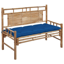 vidaXL bambusz kerti pad párnával 120 cm kerti bútor