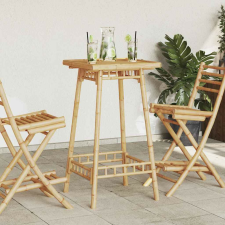vidaXL bambusz kültéri bárasztal négyzet alakú 55x55x100 cm kerti bútor