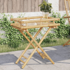 vidaXL Bambusz összecsukható tálcás asztal 60 x 40 x 68 cm konyhai eszköz