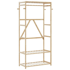vidaXL bambusz ruhaállvány polcokkal 80x40x175 cm bútor
