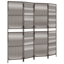vidaXL barna 4-paneles polyrattan térelválasztó (365377) bútor