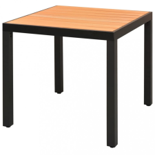 vidaXL Barna alumínium és WPC kerti asztal 80 x 80 x 74 cm (42793) kerti bútor