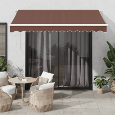 vidaXL barna automata kihúzható napellenző 300x250 cm kerti bútor