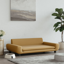vidaXL barna bársony kutyaágy 100 x 54 x 33 cm szállítóbox, fekhely kutyáknak