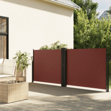 vidaXL Barna behúzható oldalsó napellenző 100 x 600 cm kerti bútor