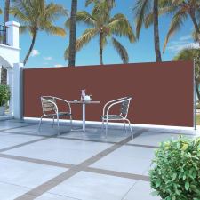 vidaXL barna behúzható oldalsó napellenző 160 x 500 cm fogó