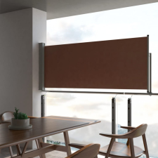 vidaXL Barna behúzható oldalsó teraszi napellenző 100 x 300 cm kerti bútor