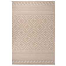 vidaXL Barna csíkos lapos szövésű kültéri szőnyeg 160 x 230 cm lakástextília