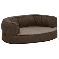 vidaXL barna ergonomikus vászonhatású gyapjú kutyaágymatrac 60 x 42 cm (171304) szállítóbox, fekhely kutyáknak