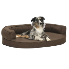 vidaXL barna ergonomikus vászonhatású kutyaágymatrac 75 x 53 cm szállítóbox, fekhely kutyáknak
