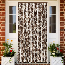 vidaXL barna és fehér zsenília rovarfüggöny 90 x 220 cm szúnyogháló