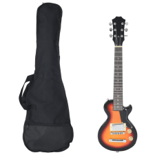 vidaXL barna-fekete elektromos gitár gyerekeknek tokkal 3/4 30" gitár és basszusgitár