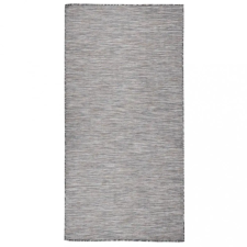 vidaXL Barna-fekete lapos szövésű kültéri szőnyeg 100 x 200 cm lakástextília