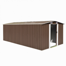vidaXL barna fém kerti fészer 257 x 489 x 181 cm kerti tárolás