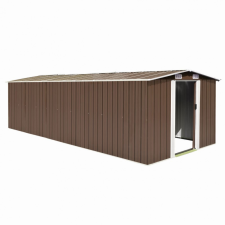vidaXL Barna fém kerti fészer 257 x 580 x 181 cm kerti tárolás
