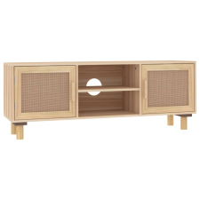 vidaXL barna fenyőfa és természetes rattan TV-szekrény 105x30x40 cm (345617) bútor