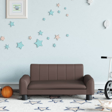 vidaXL barna gyerek műbőrkanapé 70 x 45 x 30 cm gyermekbútor