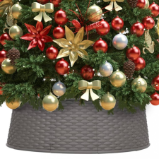 vidaXL barna karácsonyfatalp-takaró Ø54 x 19,5 cm karácsonyi textilia