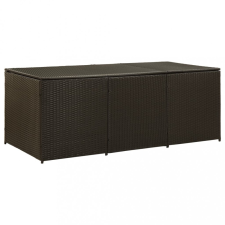 vidaXL Barna kerti polyrattan tárolóláda 180 x 90 x 75 cm kerti tárolás