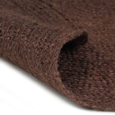 vidaXL barna kézzel font kör alakú jutaszőnyeg 120 cm (133672) lakástextília