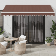 vidaXL barna kézzel kihúzható napellenző 350 x 250 cm kerti bútor
