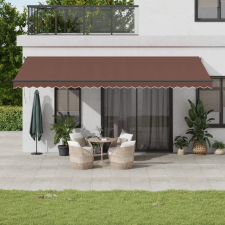 vidaXL barna kézzel kihúzható napellenző 600 x 350 cm kerti bútor