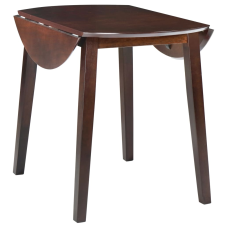 vidaXL barna, lehajtható oldalú, kerek MDF étkezőasztal (245367) bútor