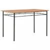 vidaXL Barna MDF étkezőasztal 120 x 70 x 75 cm