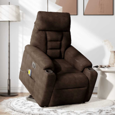 vidaXL barna mikroszálas szövet elektromos álló masszázsfotel (3303107) masszázsfotel