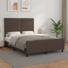 vidaXL barna műbőr ágykeret fejtámlával 140x190 cm ágy és ágykellék
