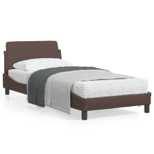 vidaXL barna műbőr ágykeret fejtámlával 90x190 cm ágy és ágykellék