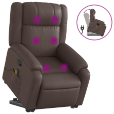 vidaXL barna műbőr dönthető masszázs- és állófotel (3205159) masszázsfotel