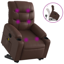 vidaXL barna műbőr dönthető masszázs- és állófotel (3206608) masszázsfotel